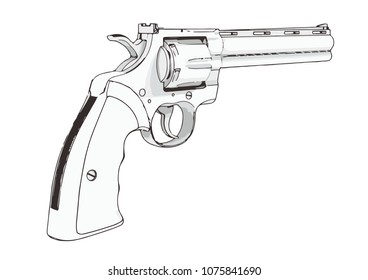 outline of a gun vector