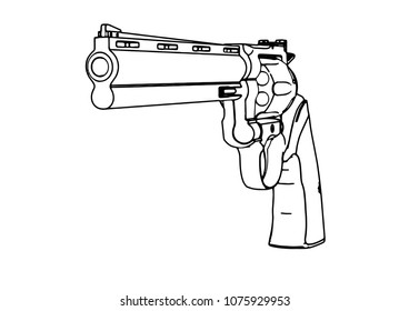 outline of a gun vector