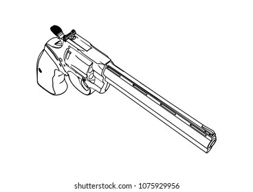 outline of a gun vector