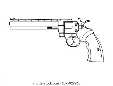 Outline Gun Vector Stock Vector (Royalty Free) 1075929965 | Shutterstock