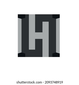Umriss-H-Logo-Vektordesign