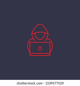Outline hacker  icon.hacker  vector illustration. Symbol for web and mobile