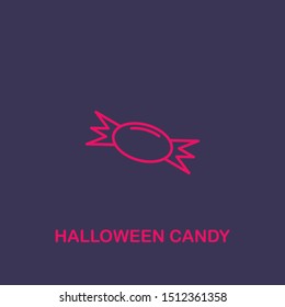 Outline halloween candy icon.halloween candy vector illustration. Symbol for web and mobile