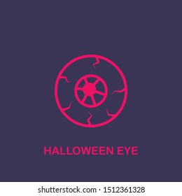 Outline halloween eye icon.halloween eye vector illustration. Symbol for web and mobile