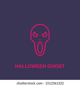 Outline halloween ghost  icon.halloween ghost  vector illustration. Symbol for web and mobile