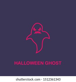 Outline halloween ghost  icon.halloween ghost  vector illustration. Symbol for web and mobile