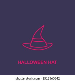 Outline halloween hat  icon.halloween hat  vector illustration. Symbol for web and mobile