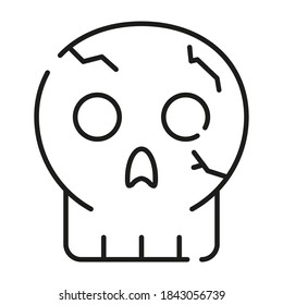 outline halloween icon vector design skull, suitable for icons, illustration, backgrounds, stickers, covers, banners