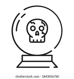outline halloween icon vector design witch ball, suitable for icons, illustration, backgrounds, stickers, covers, banners