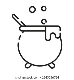 outline halloween icon vector design potion furnace, suitable for icons, illustration, backgrounds, stickers, covers, banners