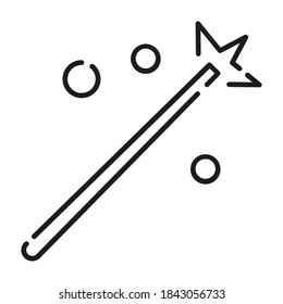 outline halloween icon vector Magic wand , suitable for icons, illustration, backgrounds, stickers, covers, banners