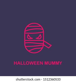 Outline halloween mummy  icon.halloween mummy  vector illustration. Symbol for web and mobile