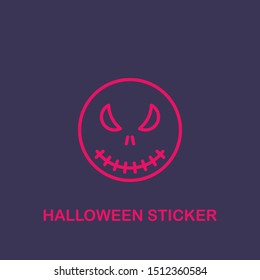 Outline halloween sticker icon.halloween sticker vector illustration. Symbol for web and mobile