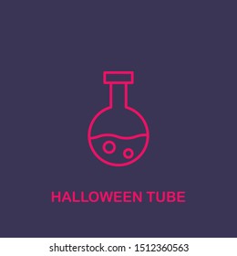 Outline halloween tube icon.halloween tube vector illustration. Symbol for web and mobile