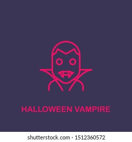 Outline halloween vampire  icon.halloween vampire  vector illustration. Symbol for web and mobile
