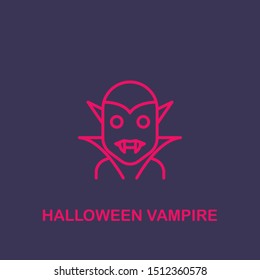 Outline halloween vampire  icon.halloween vampire  vector illustration. Symbol for web and mobile