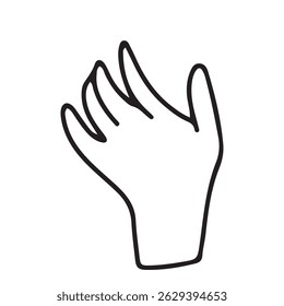 Outline hand with different poses icon