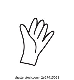 Outline hand holding bottle icon