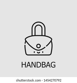 Outline handbag vector icon. Handbag illustration for web, mobile apps, design. Handbag vector symbol.