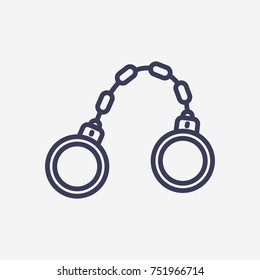 Outline handcuffs icon illustration vector symbol