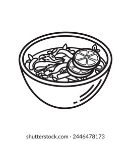 Outline Handdrawn Mexican cuisine illustration Line Art Cartoon
