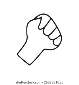 Outline hands clasped black color