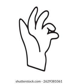 Outline hands clasped black color
