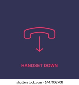 Outline handset down icon.handset down vector illustration. Symbol for web and mobile