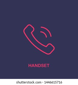 Outline handset icon.handset vector illustration. Symbol for web and mobile