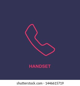Outline handset icon.handset vector illustration. Symbol for web and mobile