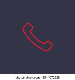 Outline handset  icon.handset  vector illustration. Symbol for web and mobile