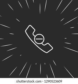 Outline handset remove icon illustration isolated vector sign symbol