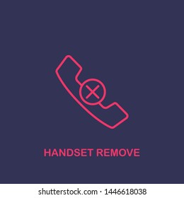 Outline handset remove icon.handset remove vector illustration. Symbol for web and mobile