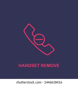 Outline handset remove icon.handset remove vector illustration. Symbol for web and mobile