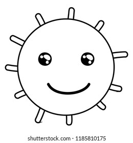 outline happy bright sun rays