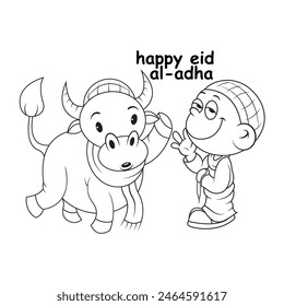outline of happy eid al-adha