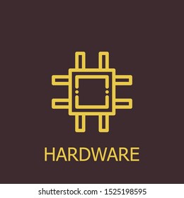 Outline hardware vector icon. Hardware illustration for web, mobile apps, design. Hardware vector symbol.