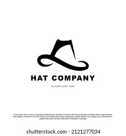 Outline Hat Logo Design Vector Stock Vector (Royalty Free) 2121277034 ...