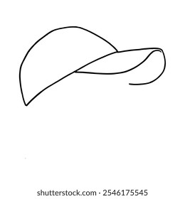 outline head cap drawing outline white background