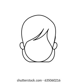 outline head, girl character person