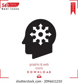Icono HEAD de contorno aislado en fondo blanco. Mejor moderno. Diseño gráfico, aplicación móvil, iconos de belleza 2019, interfaz de usuario. Trazo editable. Vector de formato EPS10