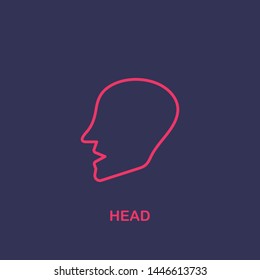 Outline head icon.head vector illustration. Symbol for web and mobile