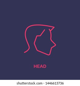 Outline head icon.head vector illustration. Symbol for web and mobile