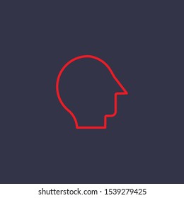 Outline head icon.head vector illustration. Symbol for web and mobile
