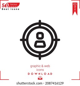 Outline headhunting icon. headhunting icon vector isolated on white background. Graphic design, material-design,  mobile application, logo, user interface. EPS 10 format vector