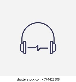 Outline headphone icon illustration vector symbol