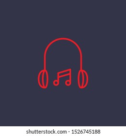 Outline headphone  icon.headphone  vector illustration. Symbol for web and mobile