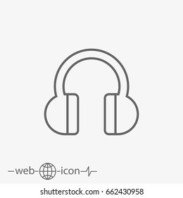 outline headphones vector icon