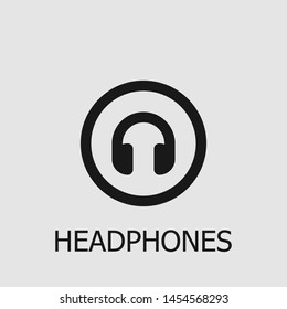 Outline headphones vector icon. Headphones illustration for web, mobile apps, design. Headphones vector symbol.