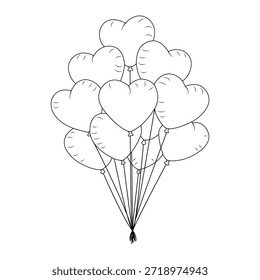 Diseño de Vector de globo de corazón.